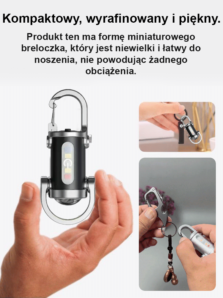 【Super jasna latarka brelokowa】