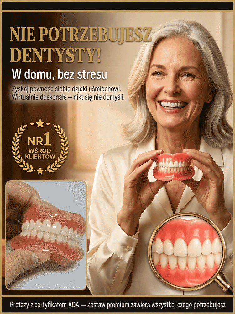 Certyfikowana przez ADA proteza całkowita medyczna z USA🌟 Idealny uśmiech w 3 minuty – bez dentysty, bez bólu i tanio! 💥