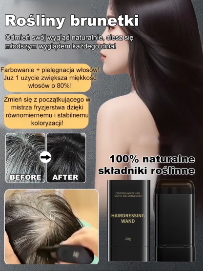 Rośliny brunetki✅Czy tuż przed wyjściem z domu pojawiają się u Ciebie siwe włosy? Po prostu nałóż produkt jak korektor, a natychmiast odzyskasz nieskazitelny wygląd. ✅Bezpieczne składniki, bezzapachowy, gotowy do użycia i natychmiastowego pozostawienia na