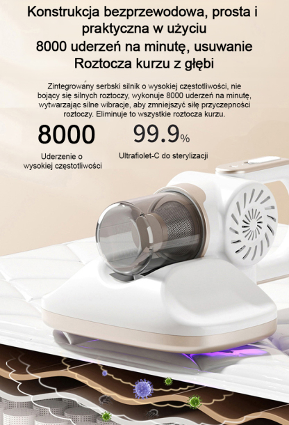 Duża maszyna odsysająca do usuwania roztoczy i mopująca⚡CZYSTY I ZDROWY DOM W 5 MINUT – BEZ WYSIŁKU!