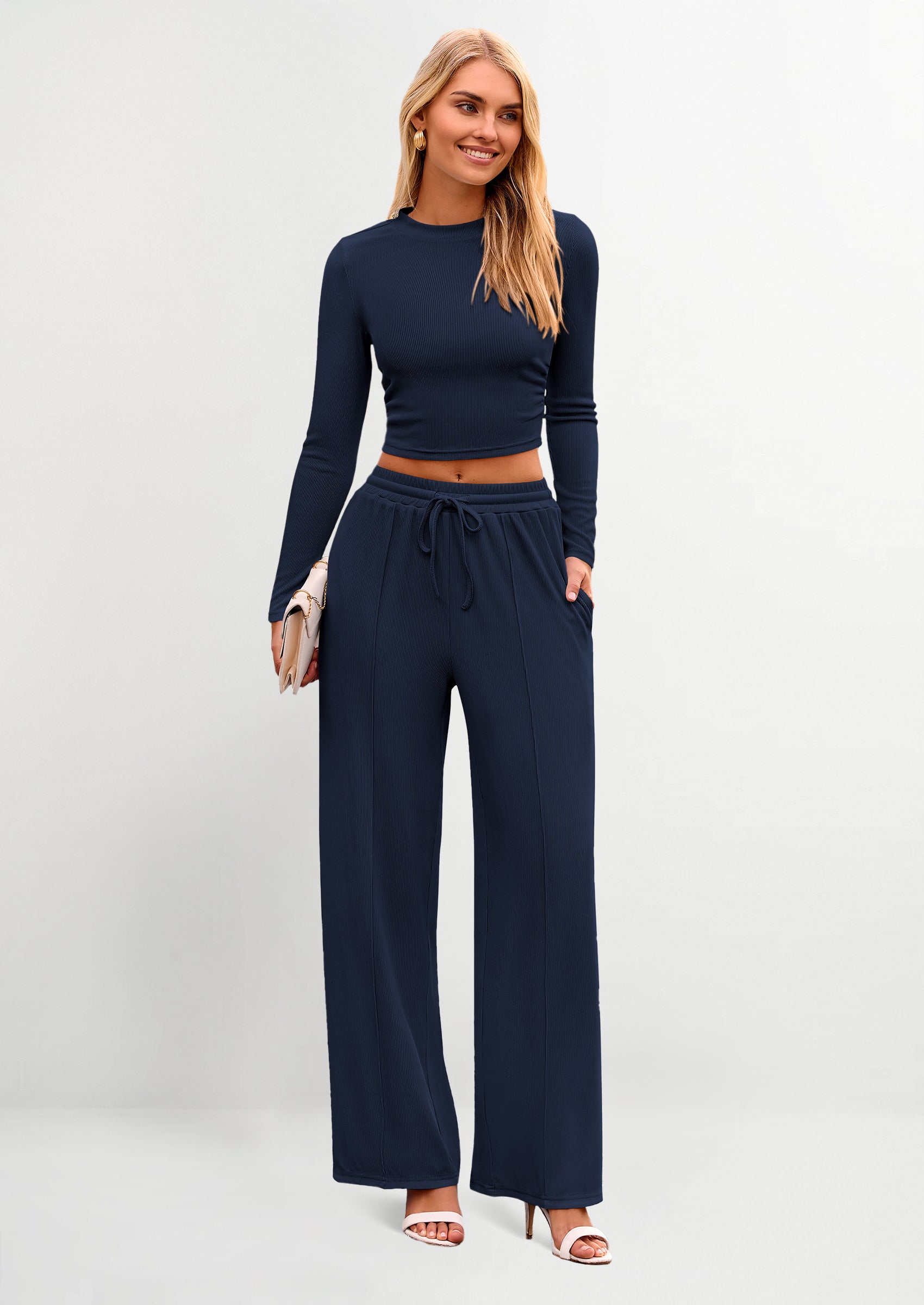Women's 2 Piece Loungewear Long Sleeve Set 