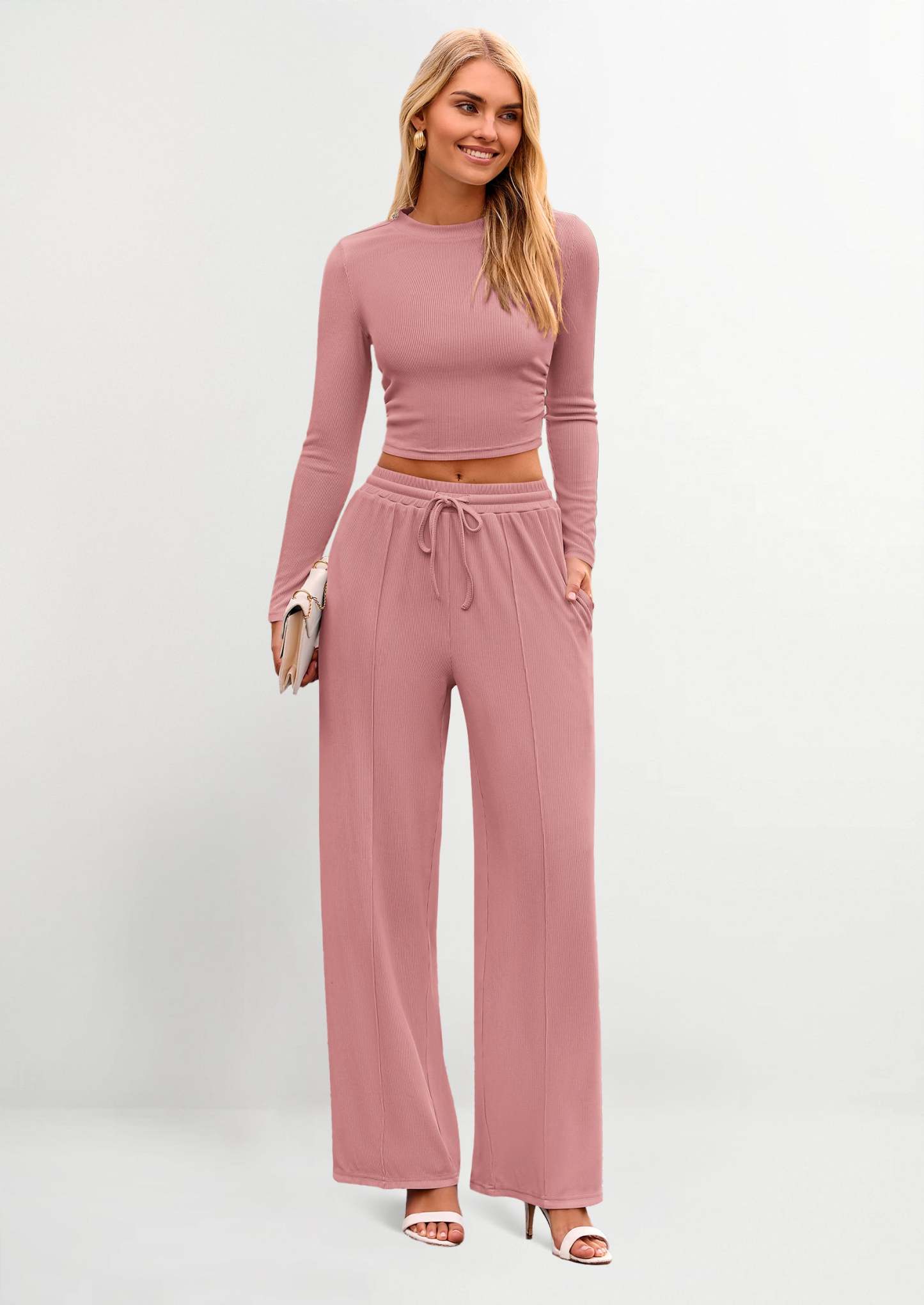 Women's 2 Piece Loungewear Long Sleeve Set 
