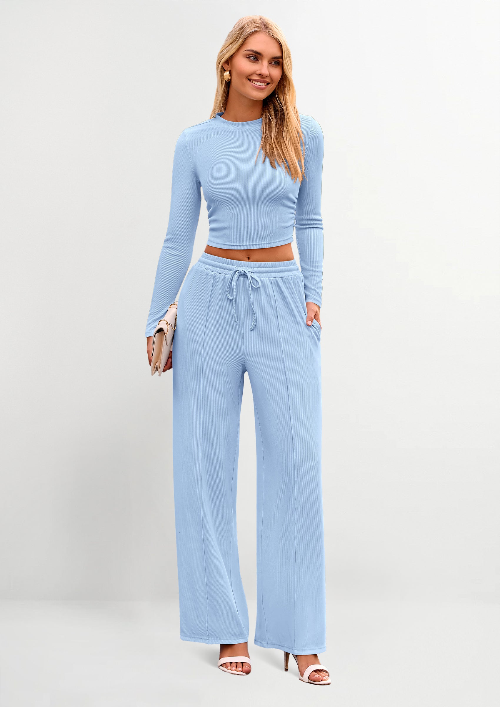 Women's 2 Piece Loungewear Long Sleeve Set 