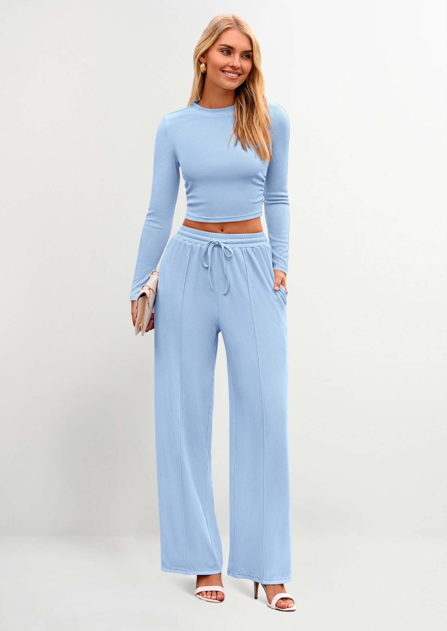 Women's 2 Piece Loungewear Long Sleeve Set 