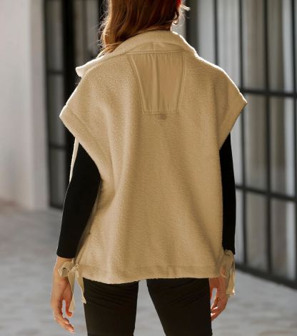✨Women's Fuzzy Fleece Vest Oversized Button Down Sherpa Jacket