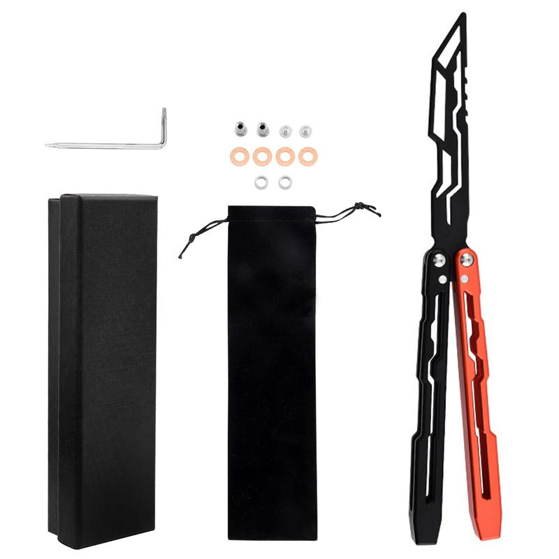 Aluminum Alloy Butterfly Trainer Balisong NOT Sharp Blade - CSGO Fidget Toy Folding Pocket Toy Outdoor EDC Tools