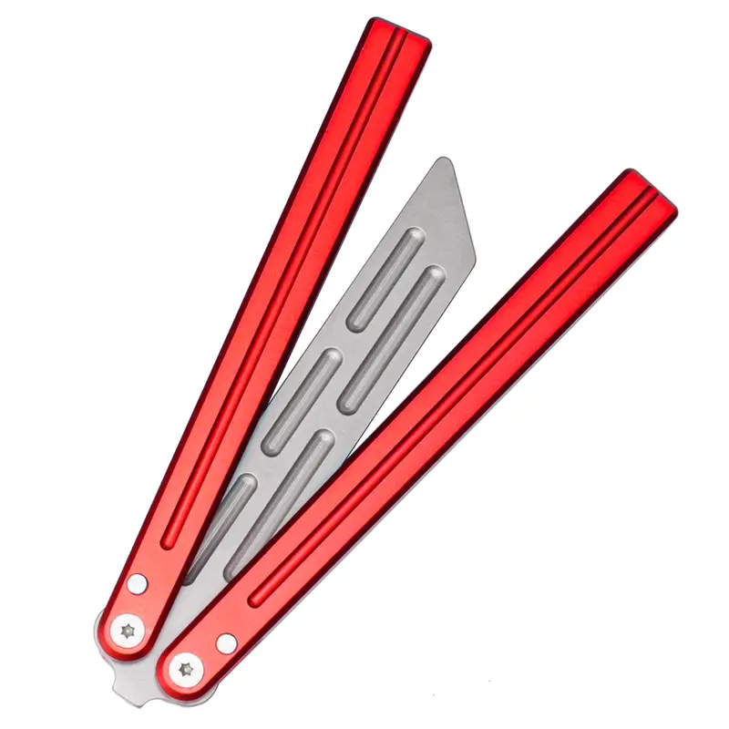 Aluminum Alloy Butterfly Trainer Balisong NOT Sharp Blade - CSGO Fidget Toy Folding Pocket Toy Outdoor EDC Tools