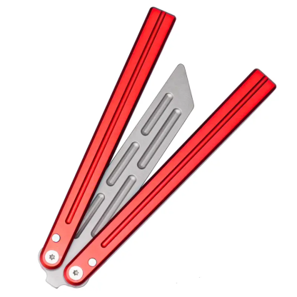 Aluminum Alloy Butterfly Trainer Balisong NOT Sharp Blade - CSGO Fidget Toy Folding Pocket Toy Outdoor EDC Tools