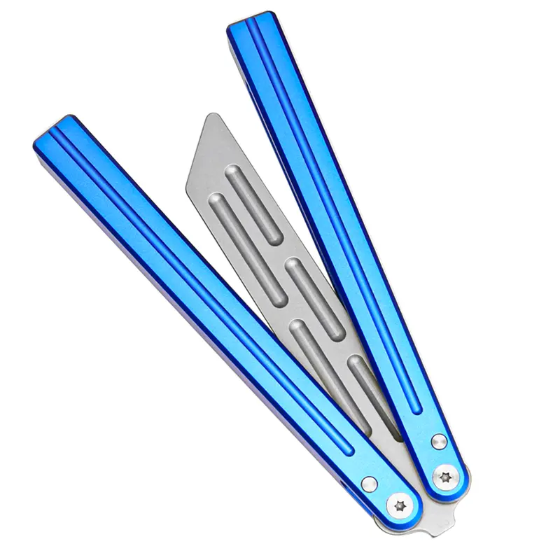 Aluminum Alloy Butterfly Trainer Balisong NOT Sharp Blade - CSGO Fidget Toy Folding Pocket Toy Outdoor EDC Tools