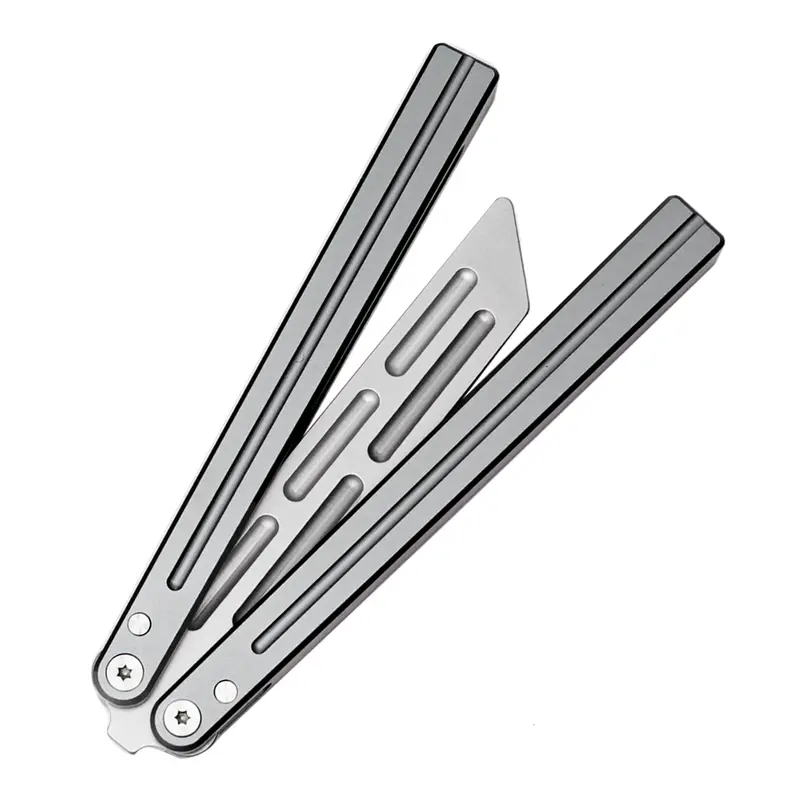 Aluminum Alloy Butterfly Trainer Balisong NOT Sharp Blade - CSGO Fidget Toy Folding Pocket Toy Outdoor EDC Tools