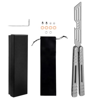 Aluminum Alloy Butterfly Trainer Balisong NOT Sharp Blade - CSGO Fidget Toy Folding Pocket Toy Outdoor EDC Tools