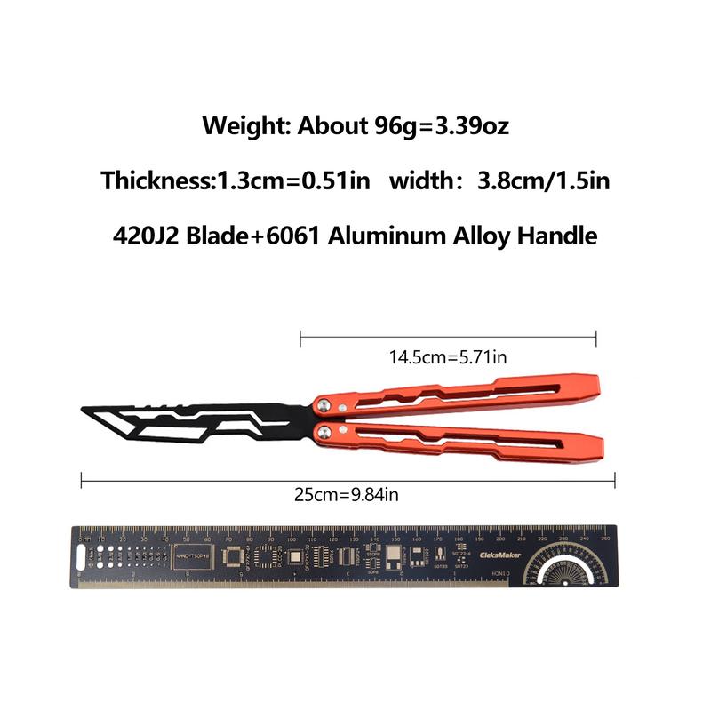 Aluminum Alloy Butterfly Trainer Balisong NOT Sharp Blade - CSGO Fidget Toy Folding Pocket Toy Outdoor EDC Tools