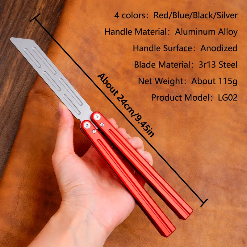 Aluminum Alloy Butterfly Trainer Balisong NOT Sharp Blade - CSGO Fidget Toy Folding Pocket Toy Outdoor EDC Tools