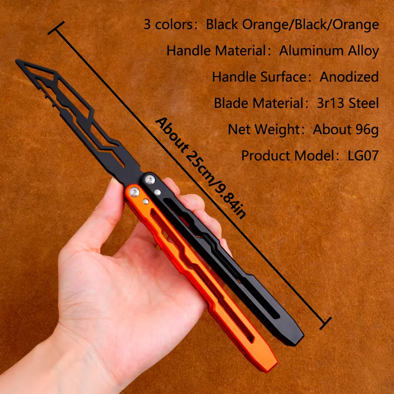 Aluminum Alloy Butterfly Trainer Balisong NOT Sharp Blade - CSGO Fidget Toy Folding Pocket Toy Outdoor EDC Tools