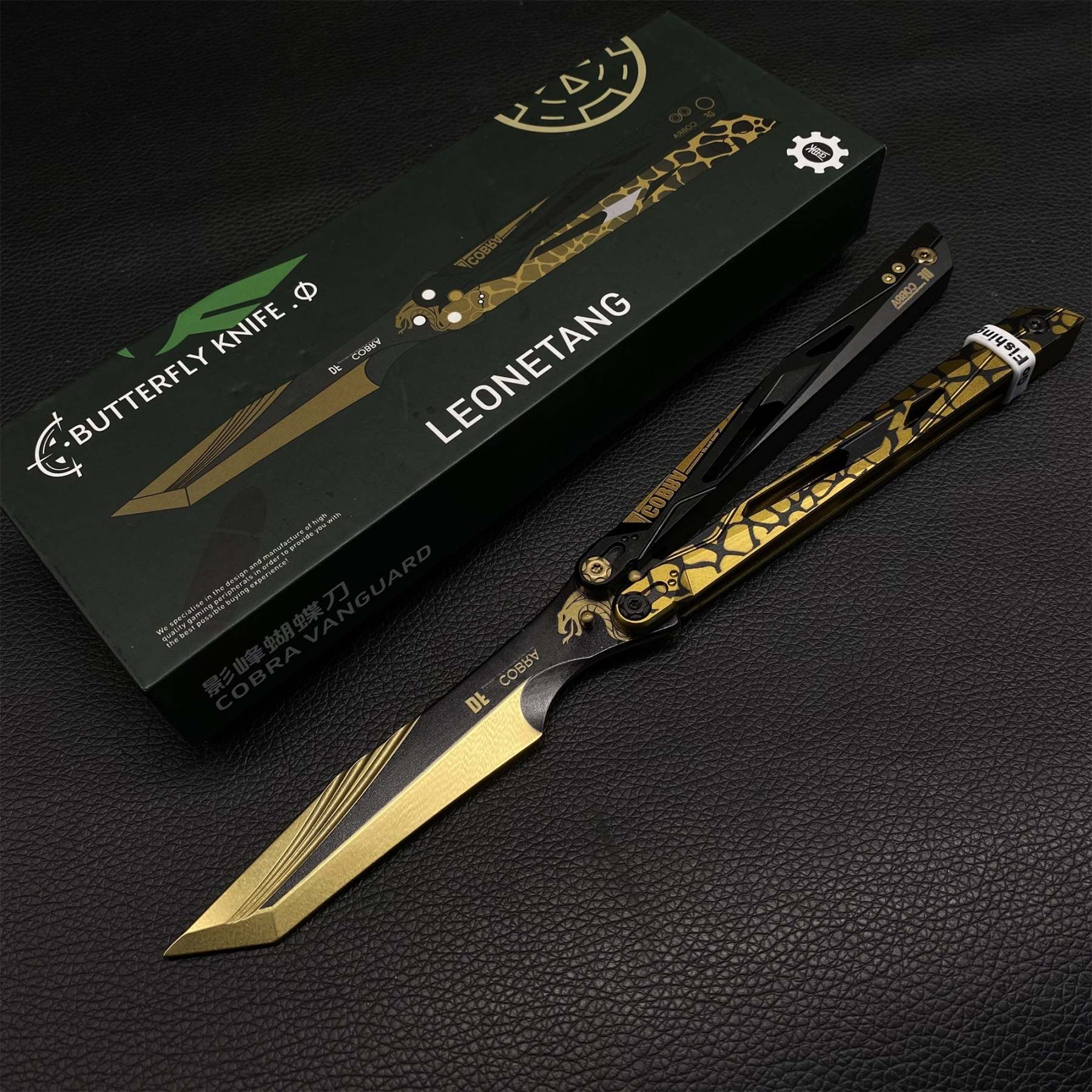 IRL Cobra Vanguard High-End CNC Balisong Trainer Butterfly Knife Trainer