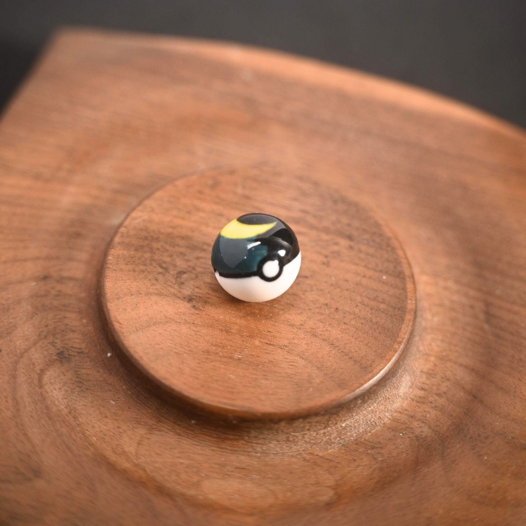 Poké Ball Bracelet - Handmade Ceramic Bead, Adjustable Braided Cord, Pokémon Inspired