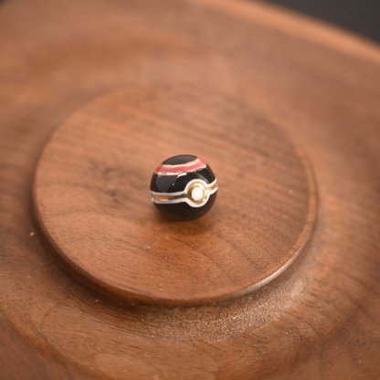 Poké Ball Bracelet - Handmade Ceramic Bead, Adjustable Braided Cord, Pokémon Inspired