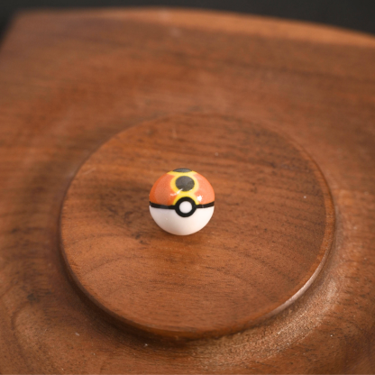 Poké Ball Bracelet - Handmade Ceramic Bead, Adjustable Braided Cord, Pokémon Inspired