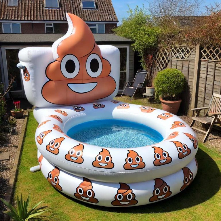 Quirky Poo Emoji Inflatable Pool