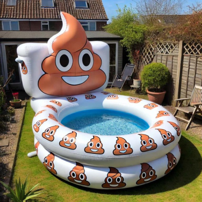 Quirky Poo Emoji Inflatable Pool