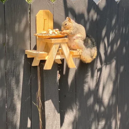 🔥Hot Sale -48% Off✨Handmade Wood Natural Feeder Decor