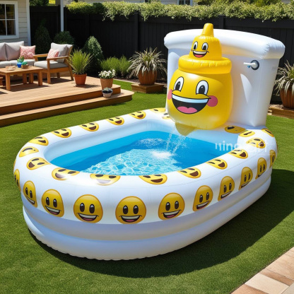 Quirky Poo Emoji Inflatable Pool
