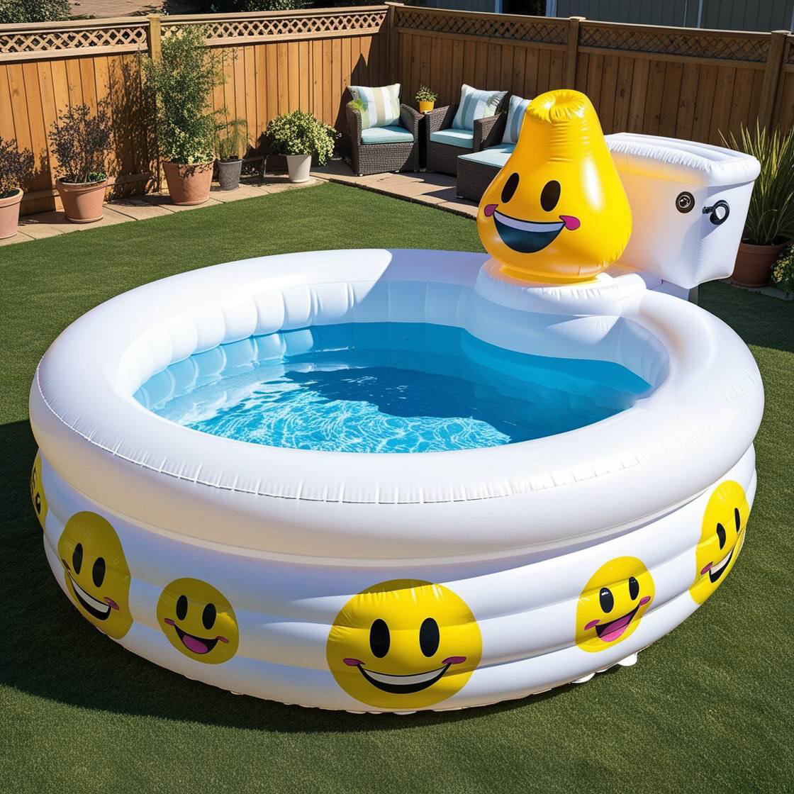 Quirky Poo Emoji Inflatable Pool