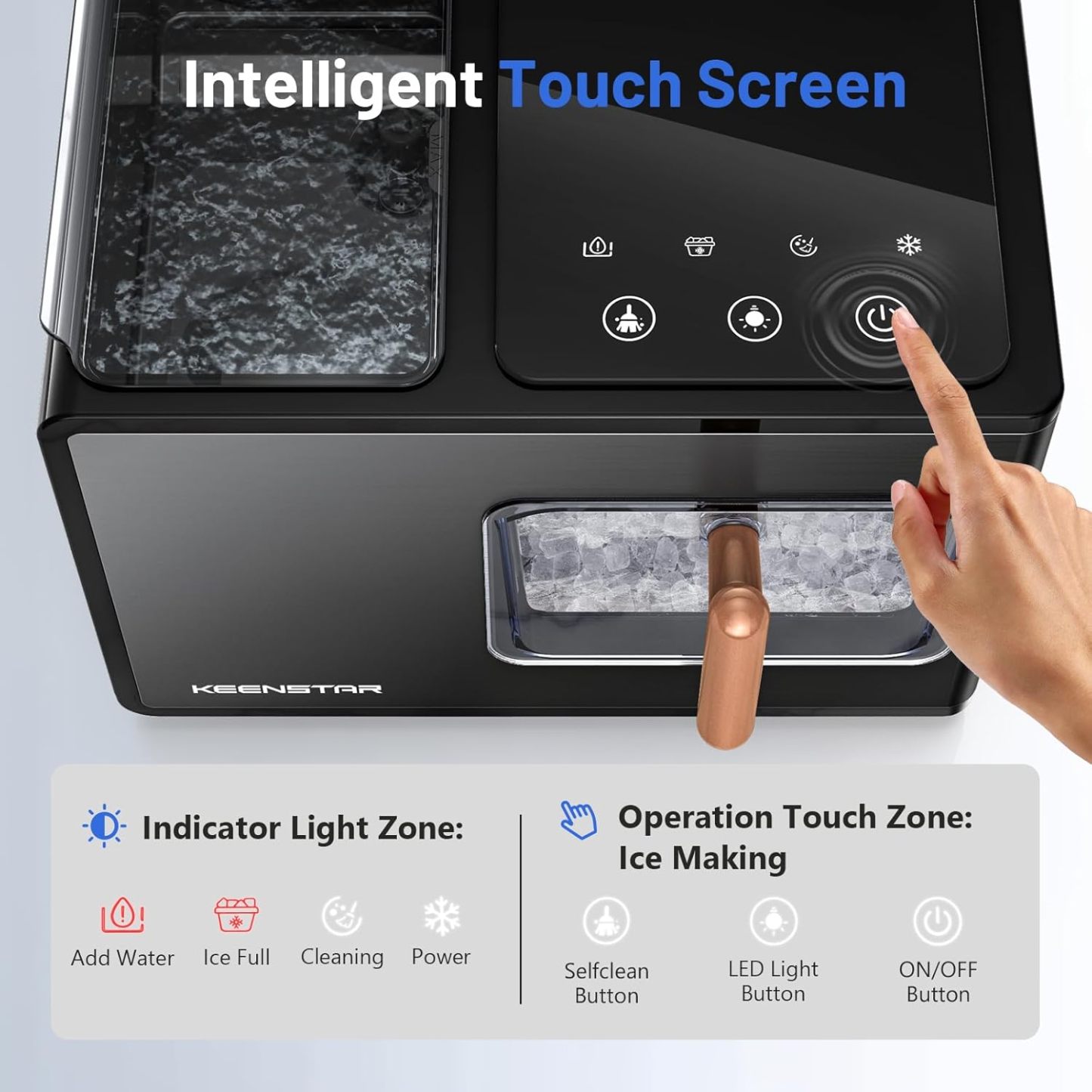 🛒🧊Ice Maker Countertop, 40lbs/24H