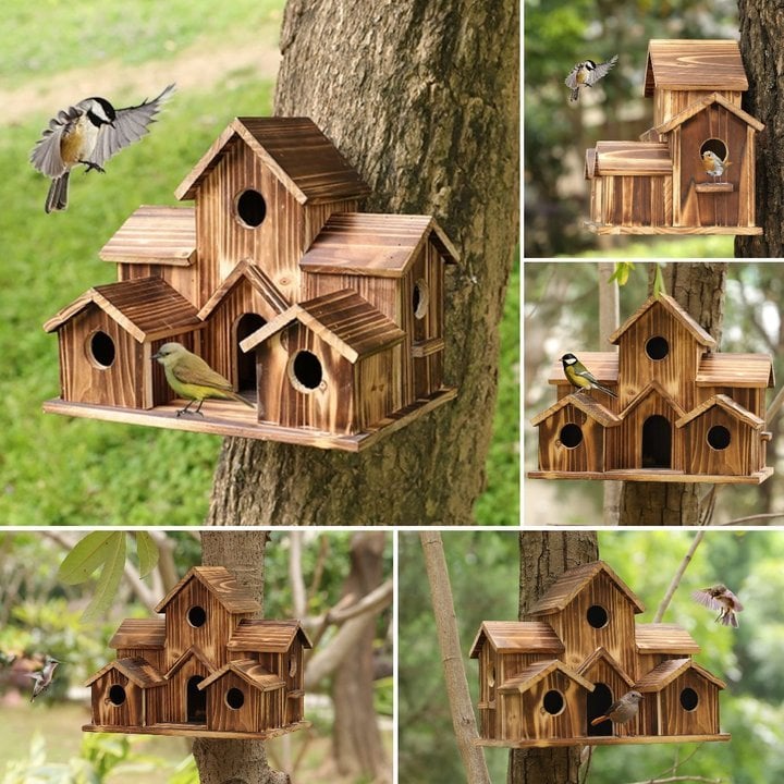 🔥Hot Sale -48% Off✨Handmade Wood Natural Feeder Decor