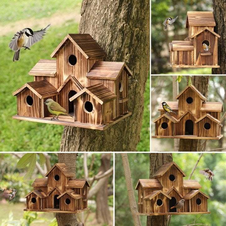 🔥Hot Sale -48% Off✨Handmade Wood Natural Feeder Decor