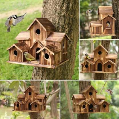 🔥Hot Sale -48% Off✨Handmade Wood Natural Feeder Decor