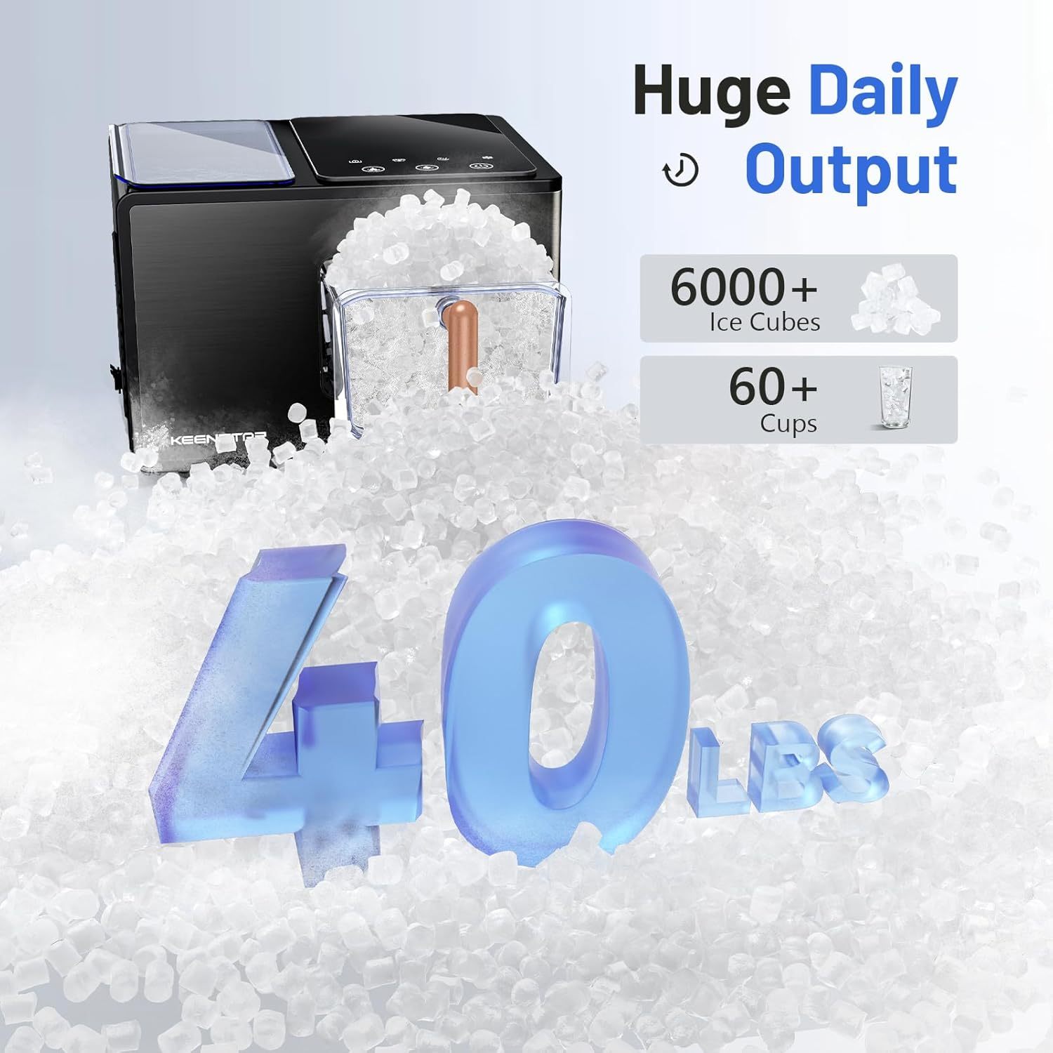 🛒🧊Ice Maker Countertop, 40lbs/24H