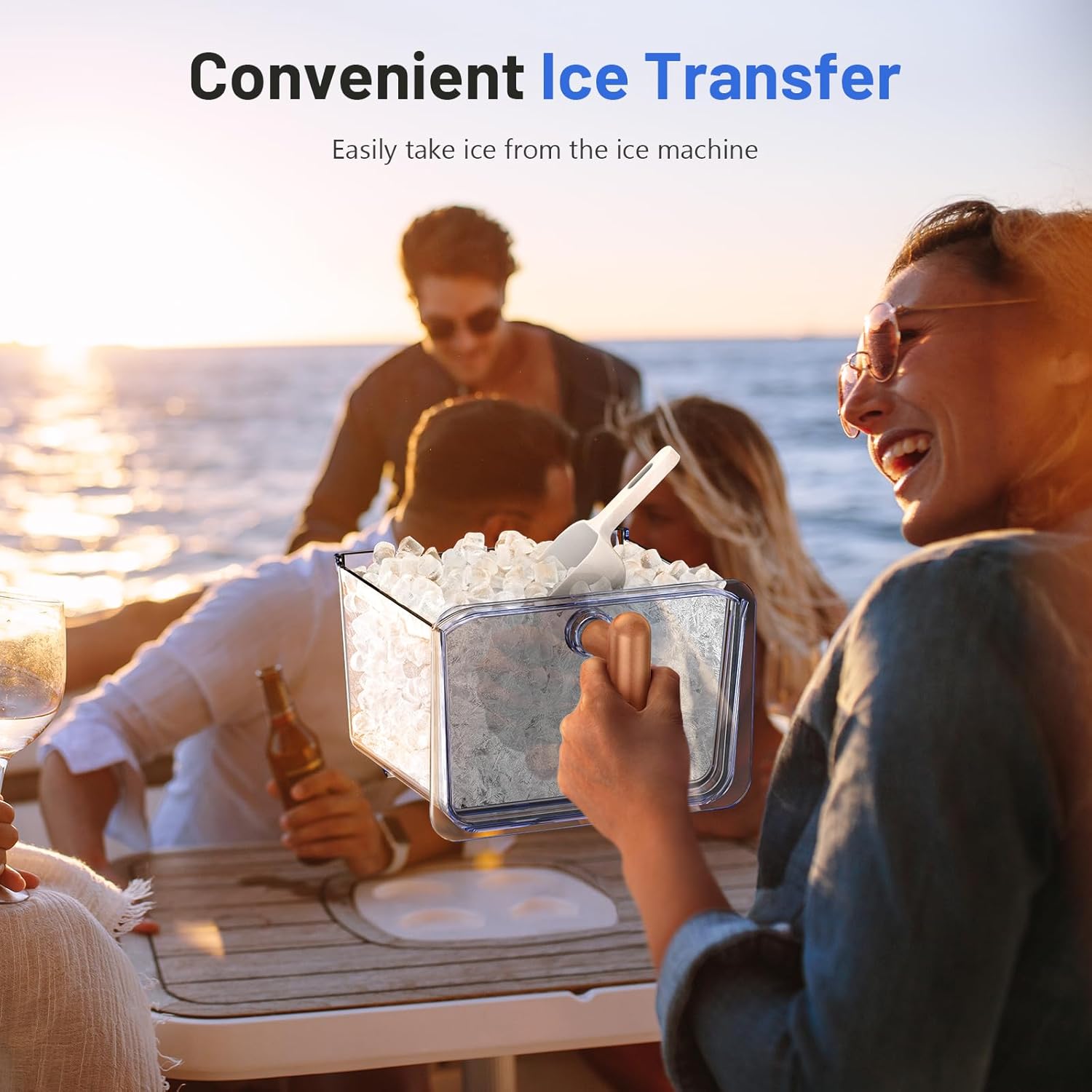 🛒🧊Ice Maker Countertop, 40lbs/24H