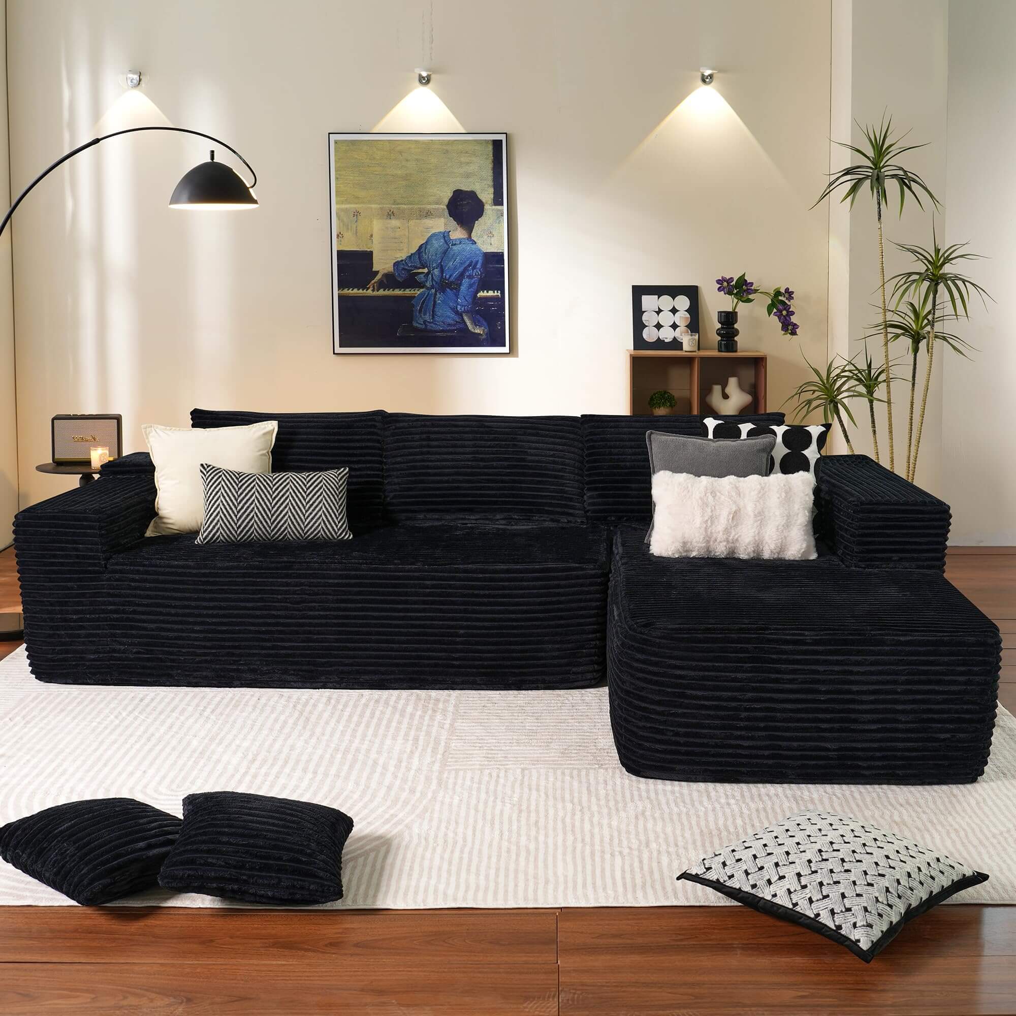 💥𝗟𝗶𝗺𝗶𝘁𝗲𝗱 𝗧𝗶𝗺𝗲 𝗢𝗳𝗳𝗲𝗿💖【Buy 2 Packages Shipping】L-Shaped Sectional Sofa Set