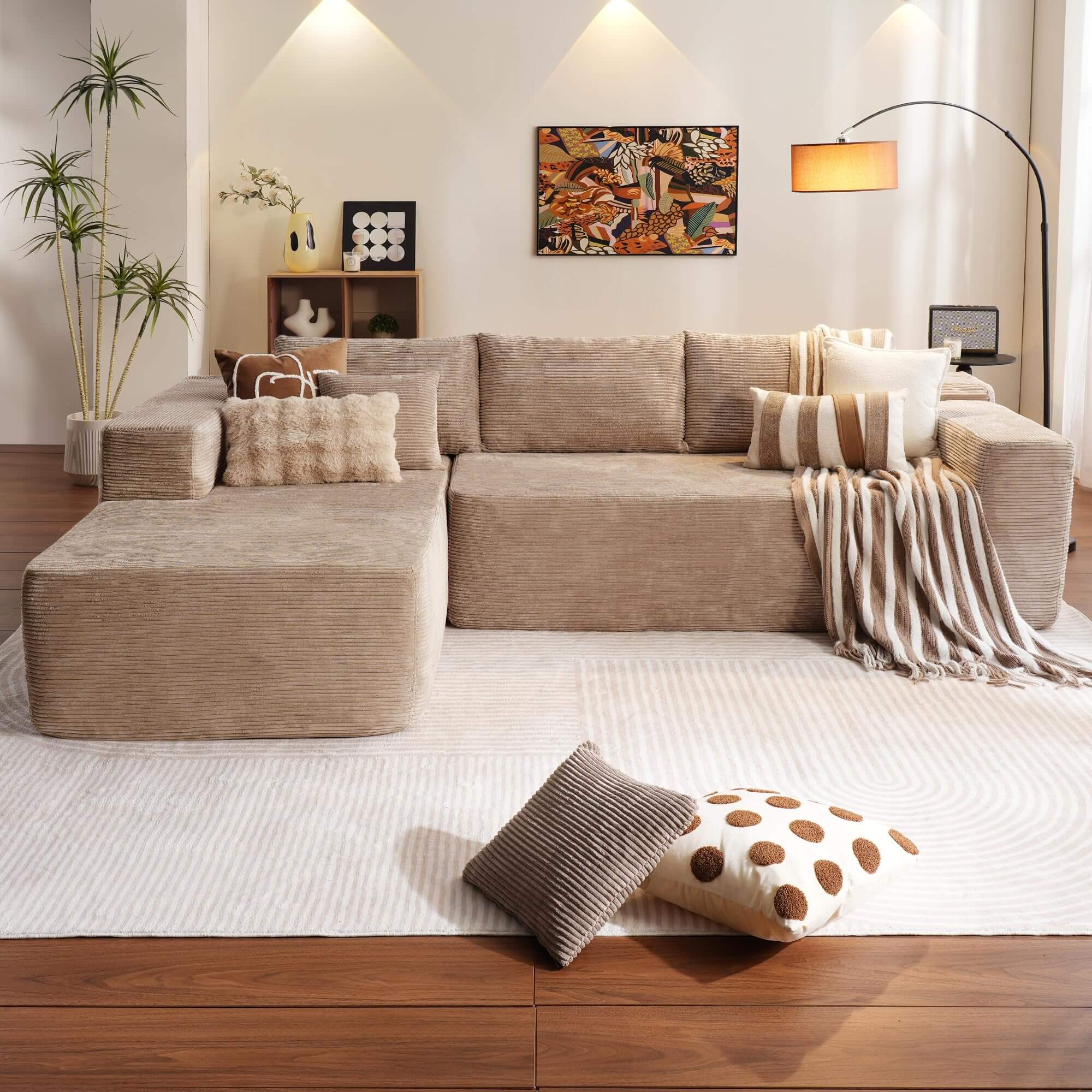 💥𝗟𝗶𝗺𝗶𝘁𝗲𝗱 𝗧𝗶𝗺𝗲 𝗢𝗳𝗳𝗲𝗿💖【Buy 2 Packages Shipping】L-Shaped Sectional Sofa Set