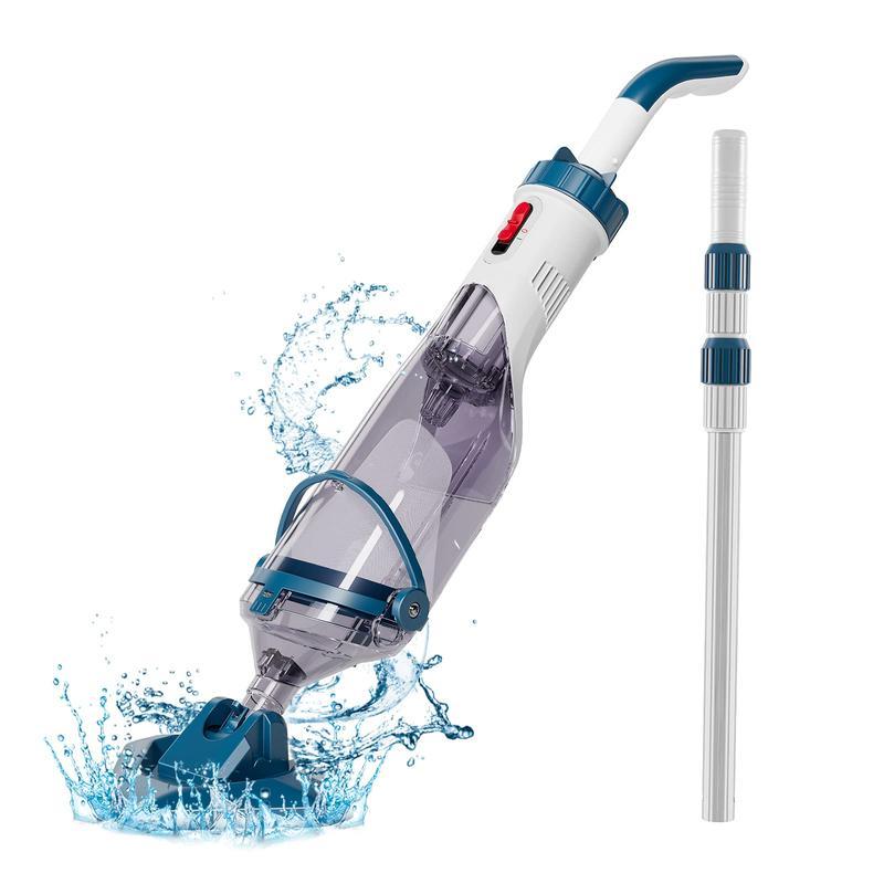 Vacuum for Above Ground Pool with Telescopic Pole, Running time up to 1H, Handheld Design with Powerful Suction up to 18.5 gallon/min