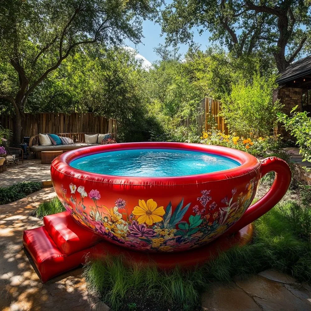 Inflatable Tea Cup Pool