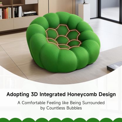 🎉74.8'' Modern Loveseat Sofa, 2 Seater Mesh Fabric Love Seat Floor Sofa