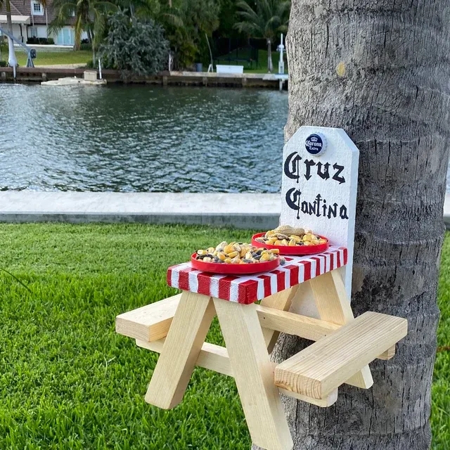 🔥Hot Sale -48% Off✨Handmade Wood Natural Feeder Decor