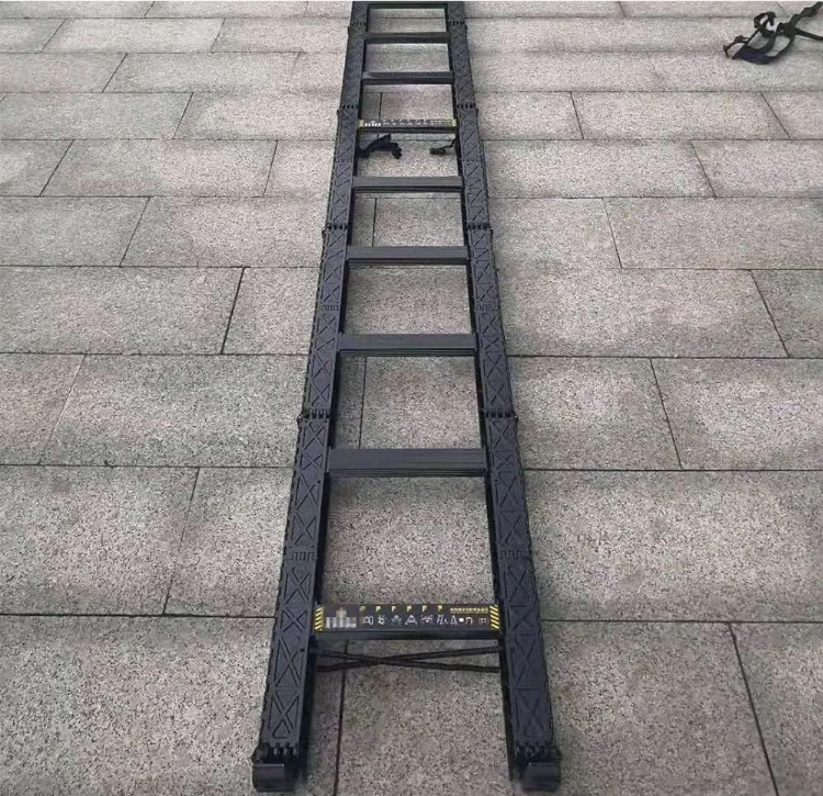 ✨Telescopic Ladder✨Portable Aluminum Alloy Folding Ladder Straight Ladder Attic Stair, 5 Seconds Quick Fold, Suitable for Roof, Home, Outdoor Work Use