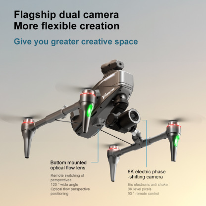 Drone with 8K camera for adults, v196 rc quadcopter with auto return, follow me, brushless motor, circular flight, waypoint, altitude hold, headless mode, 28 minutes long flight time!!