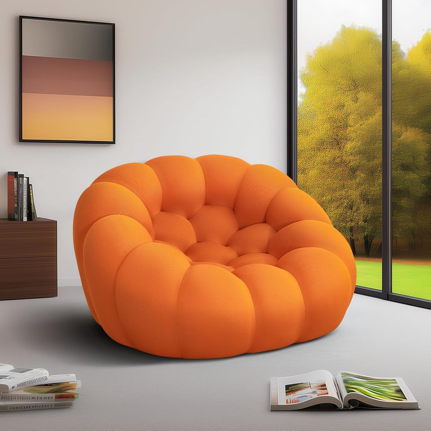 🎉74.8'' Modern Loveseat Sofa, 2 Seater Mesh Fabric Love Seat Floor Sofa