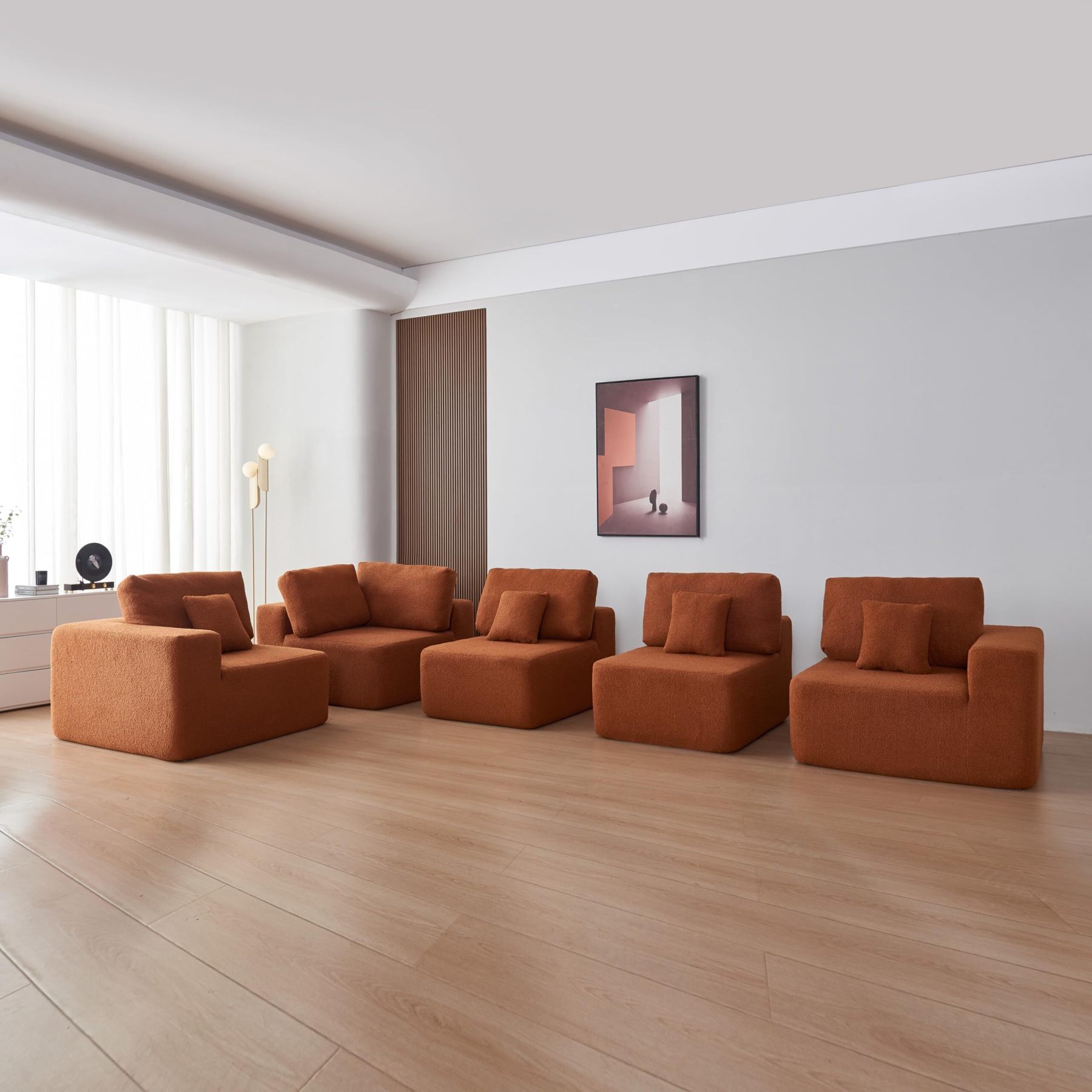 💥Limited time offer💖5 Seater L Shape Lambswool Sherpa Sofa💤