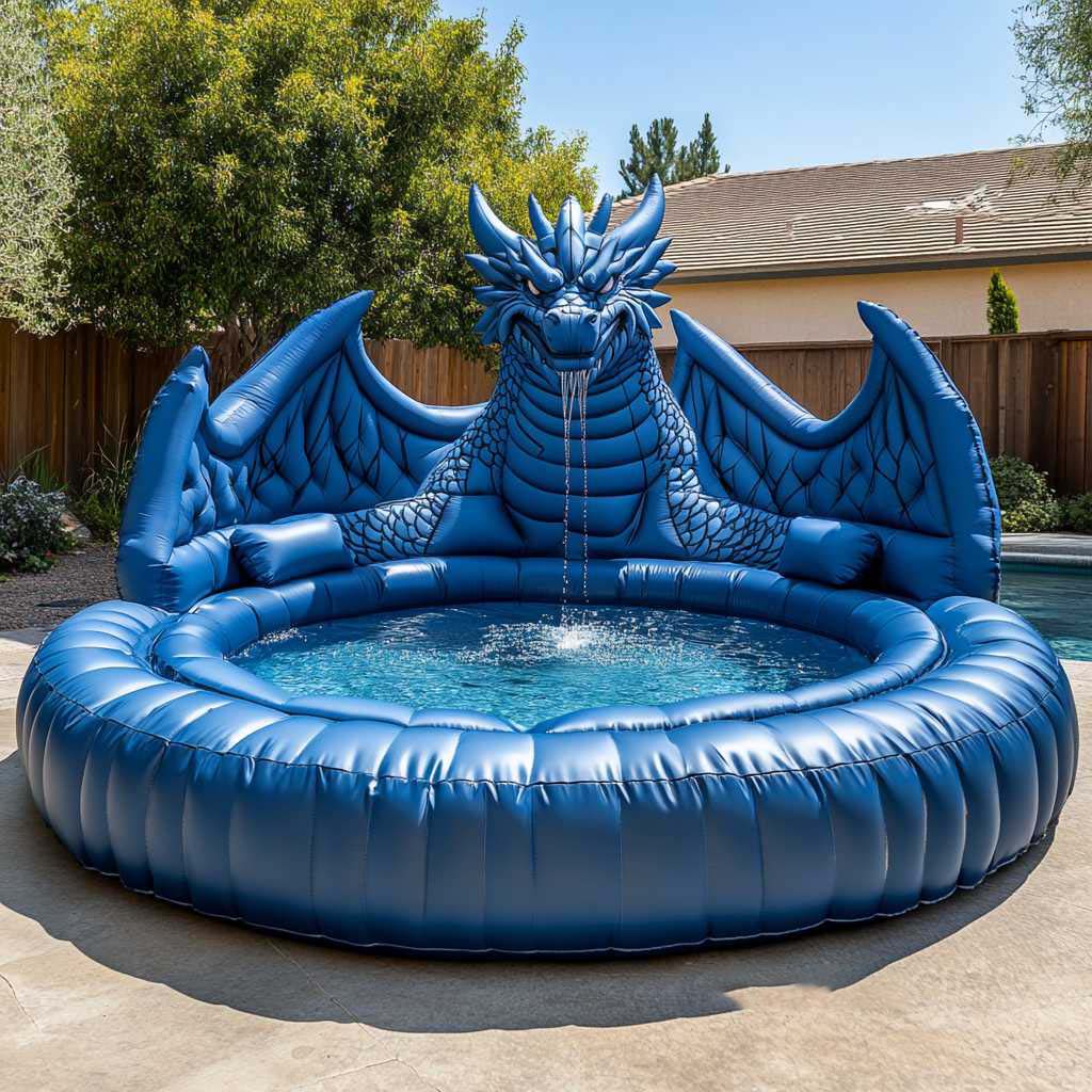 Inflatable Dragon Sofa Pool