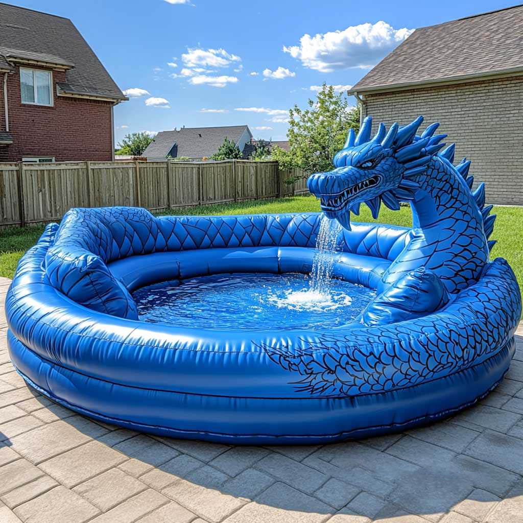 Inflatable Dragon Sofa Pool
