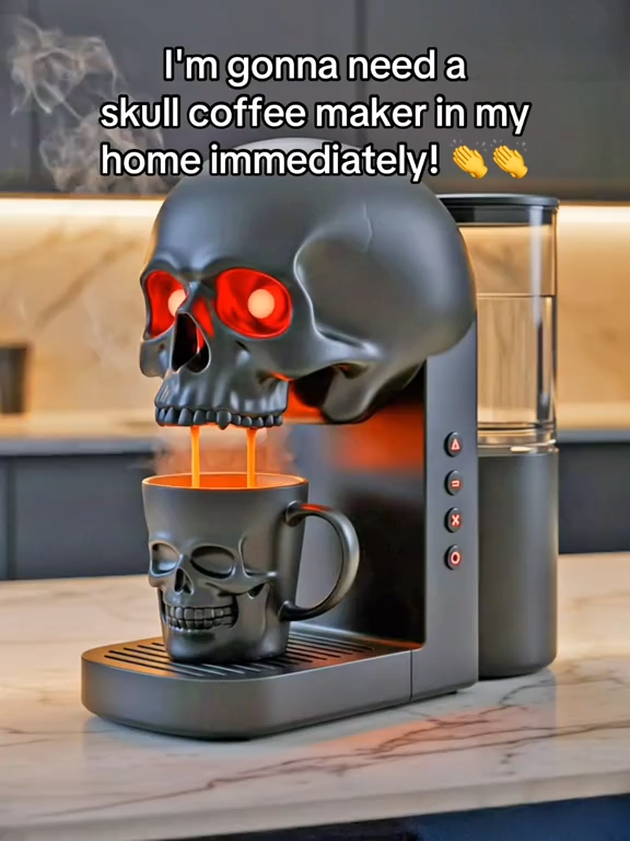 Clearance Sale🔥Limited Time Offer💖Skull Coffee Makers（Includes skeleton coffee cup）