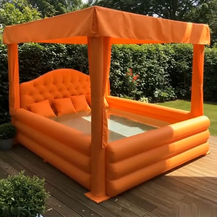 Giant Inflatable Bed Pool With shed
