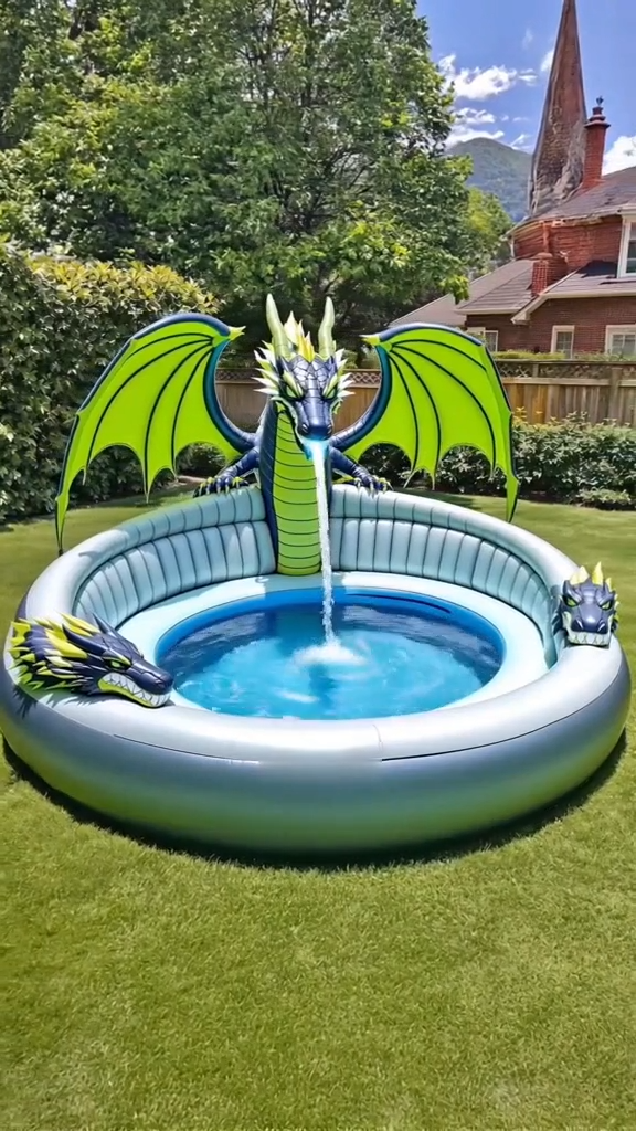 Inflatable Dragon Sofa Pool