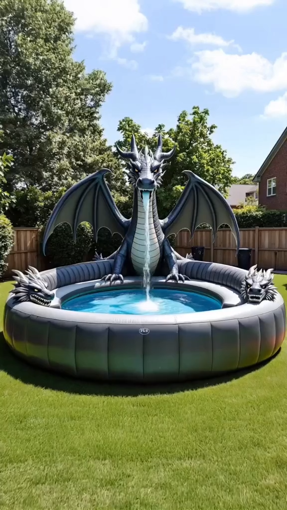 Inflatable Dragon Sofa Pool