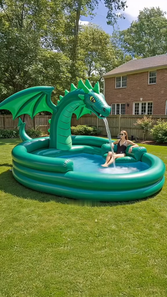 Inflatable Dragon Sofa Pool